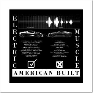 EV vs. Muscle Car - EV Lovers Posters and Art